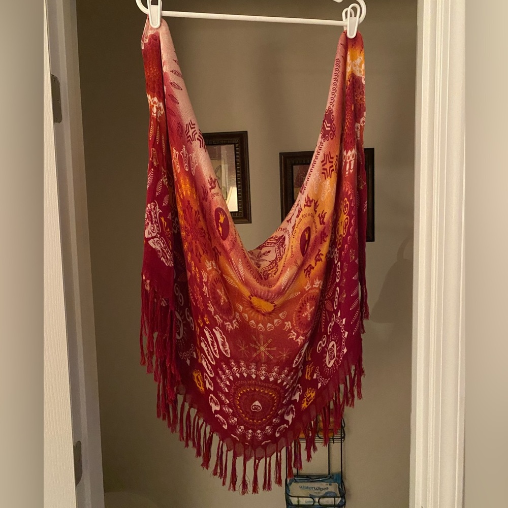 Breast cancer shawl/scarf